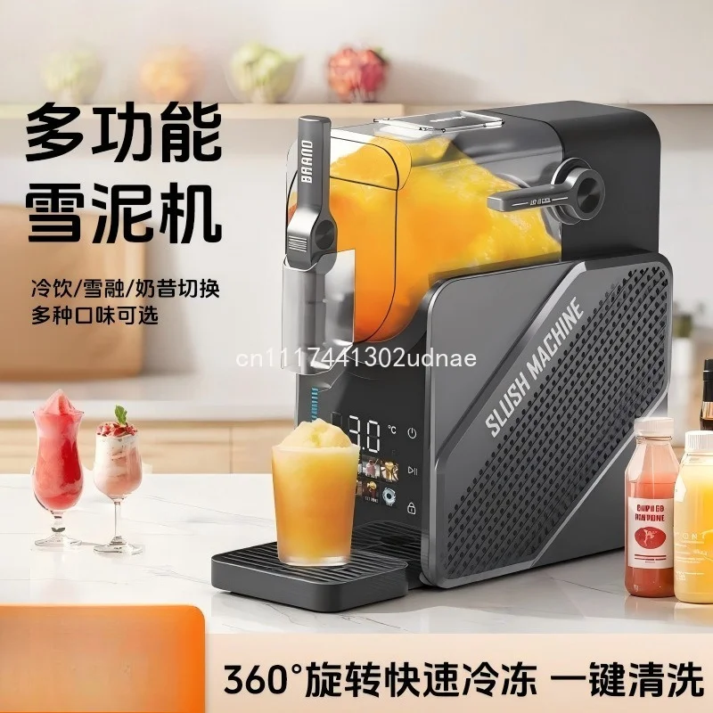 2L Household Ice Cream Maker, Automatic Cleaning Multifunctional Frozen Slush Machine for Home