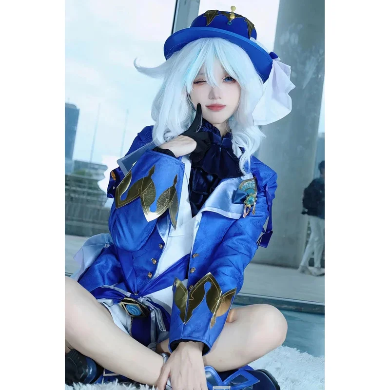 

DY20Game Genshin Impact Cosplay Costumes Fontaine Furina Focalors COS Hat Wig Shorts Uniform Carnival Christmas Party Women's Su