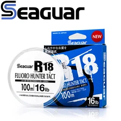 SEAGUAR HUNTER TACT Blue LABEL R18 Original fishing line 4LB-20LB 100% FLUOROCARBON Fishing Lines 100M FLUORO