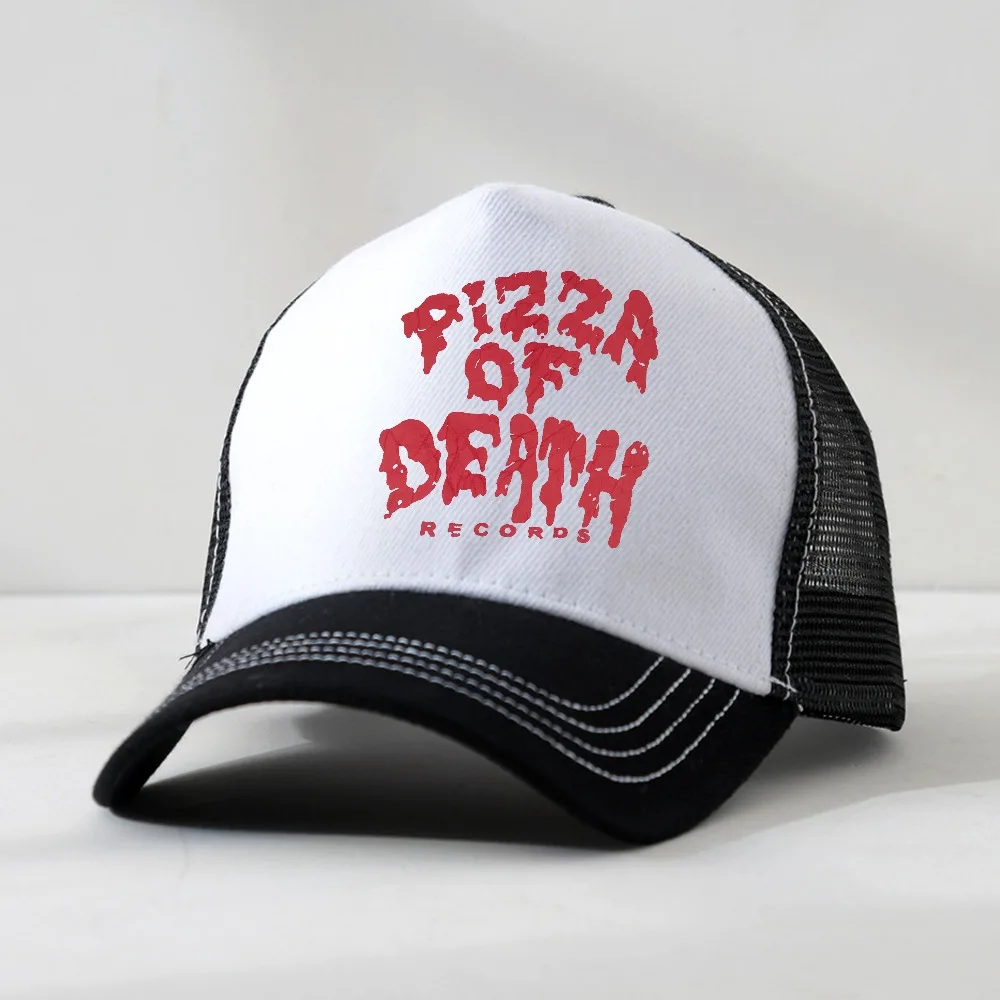 

Pizza of Death Japanese Record Mesh Baseball Cap Adjustable plus Size Summer Snapback Hat Comfortable Breathable hats Gorras