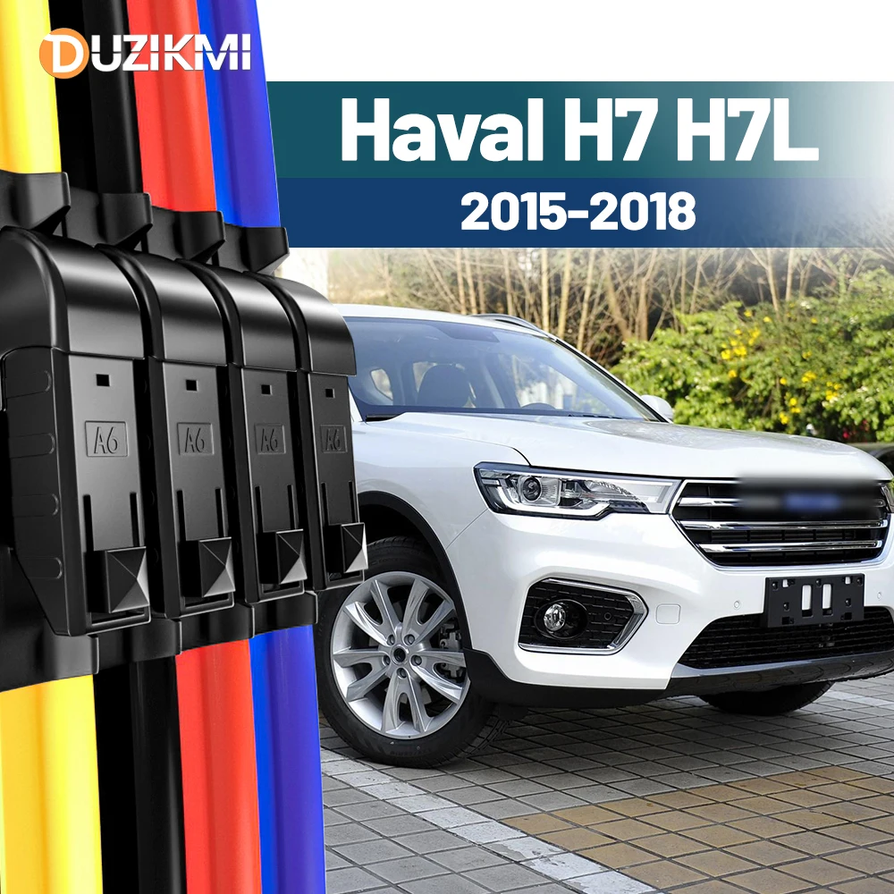 Für Great Wall Haval H7 H7L 2015-2018 2016 2017 2 Stück Frontscheibe Scheibenwischerblätter Rot Blau