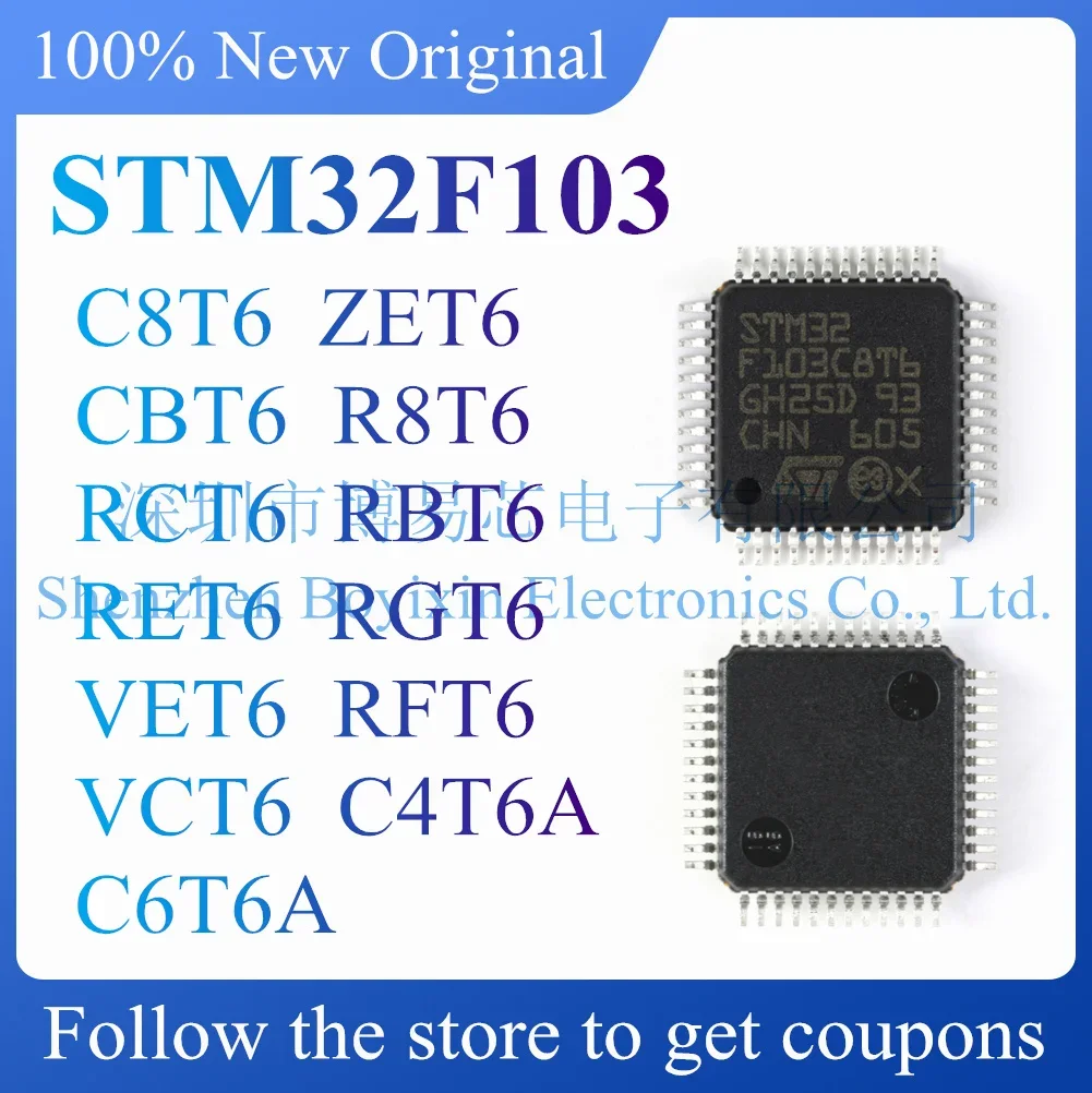 STM32F103C4T6A STM32F103C6T6A STM32F103C8T6 STM32F103CBT6 STM32F103ZET6 R8T6 RCT6 RBT6 RGT6 VET6 RFT6 VCT6 Оригинальный продукт