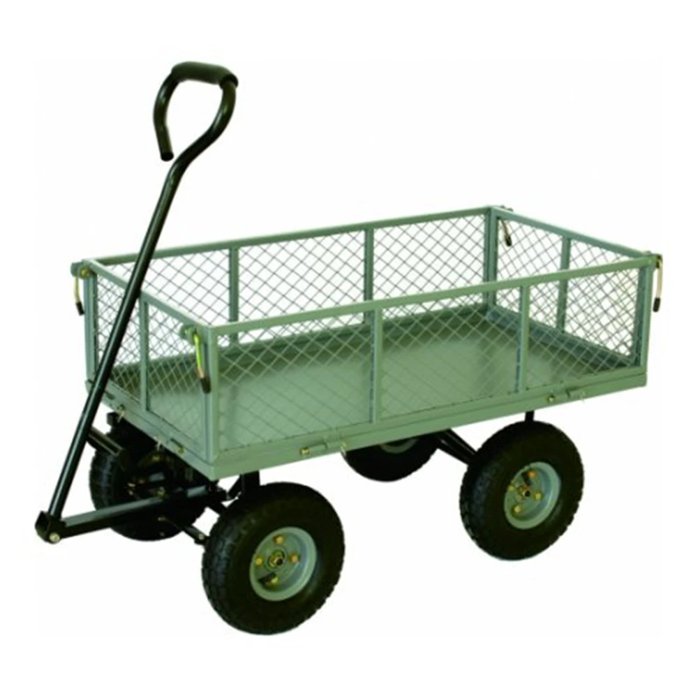 

Top Quality Metal Heavy Duty Folding Steel Outdoor Beach Mesh Cheap Wagon Garden Tool Cart