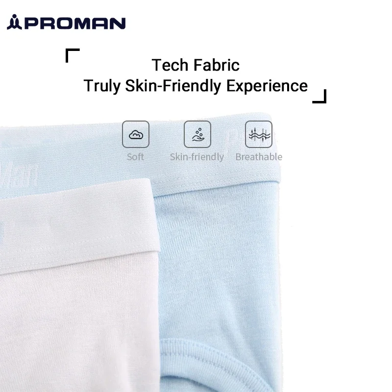 PROMAN 1 pz slip da uomo in tessuto di bambù comfort mutandine traspiranti confezione regalo confezionato biancheria intima quotidiana morbida lingerie uomo mutande
