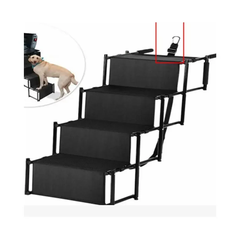 Rampa plegable para perros y gatos, escalera portátil para exteriores, diseño ajustable, capacidad de rodamiento fuerte, Coche