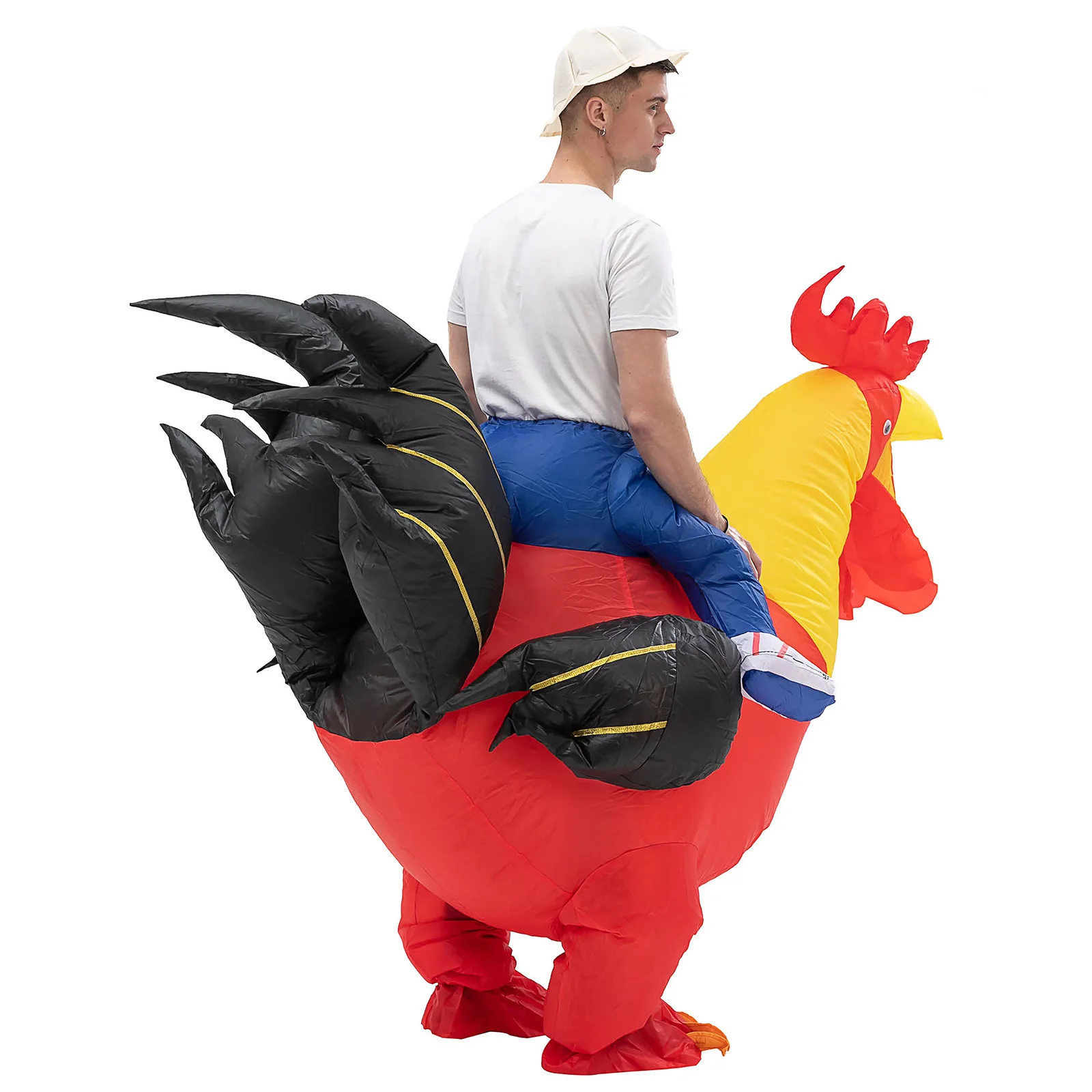 Ropa inflable de Animal escalofriante, gallo de disfraces de Halloween, accesorios de actuación para fiestas navideñas