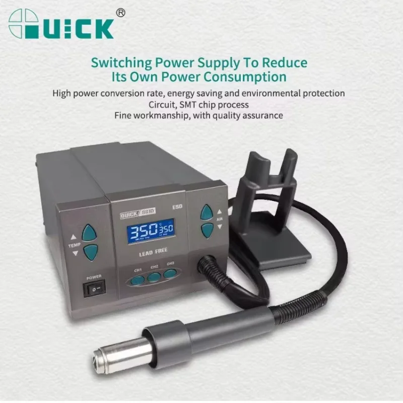 QUICK 881D 1300W Power Hot Air Rework Station