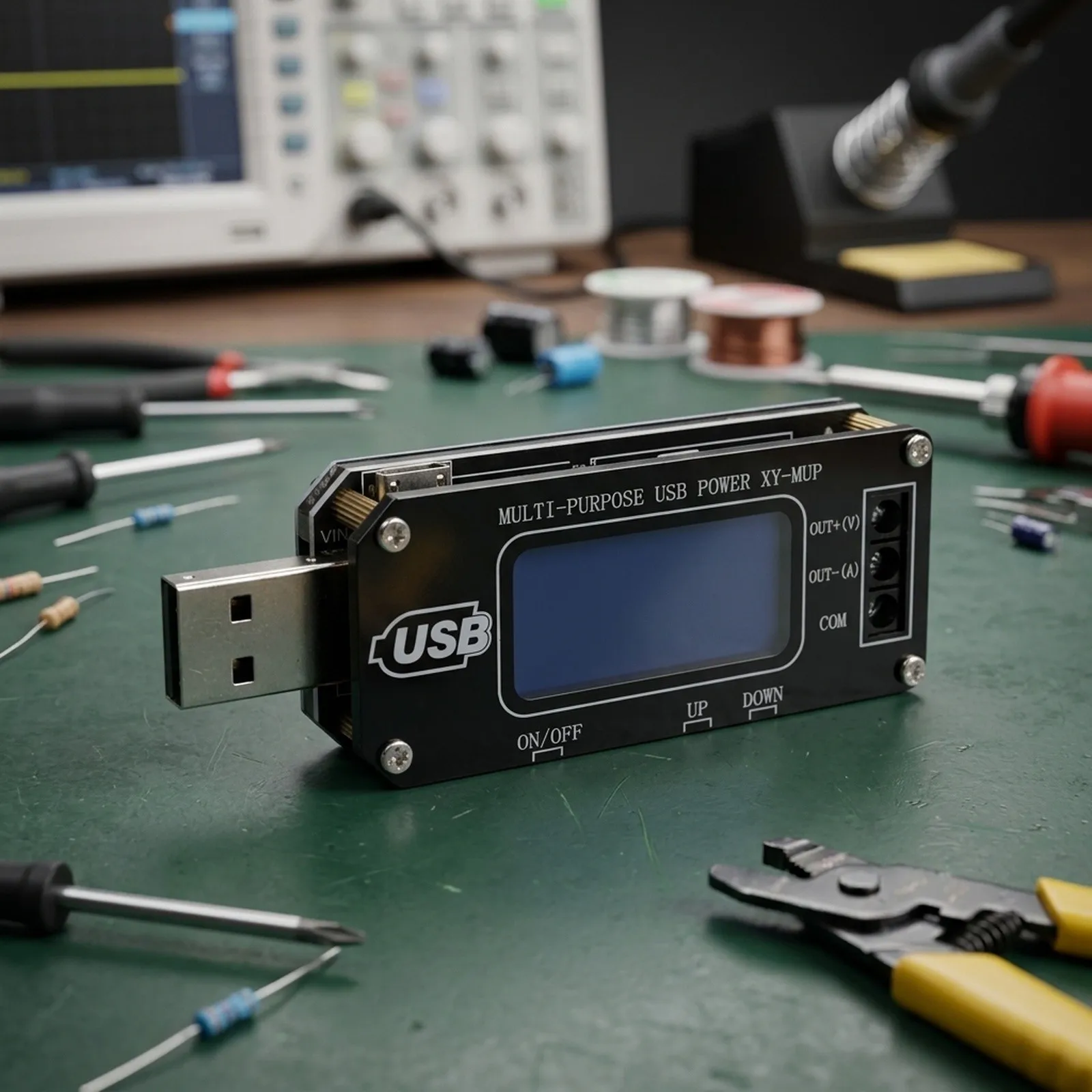 CNC USB Step UpDown DC Supply 5V 24V with Multifunctional Voltage Current Power Measurement for Portable Testing
