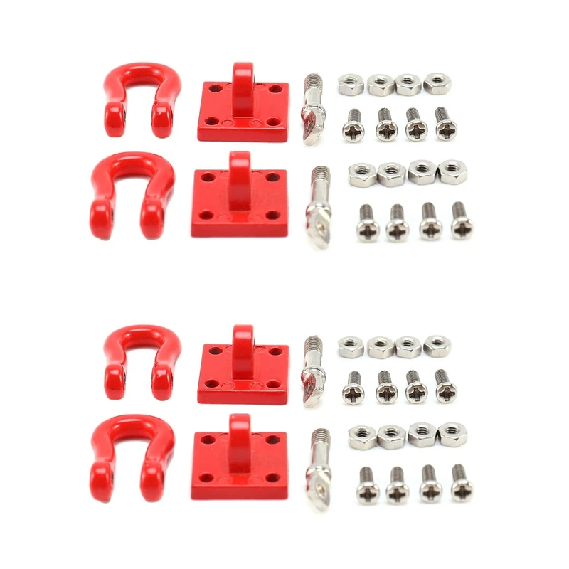 4Pcs Front Rear Bumper Rescue Trailer Hook & Mount Set For Wpl Rc Car Light Weight Cool And Attractive Durable Parts