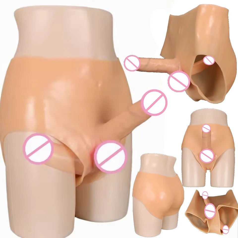 Strap on Realistic Penis Double Penis Dildo Wearing Pants Dick Sex Toys For Lesbian Couple Dildo Masturbator Adult Toys Sex Shop