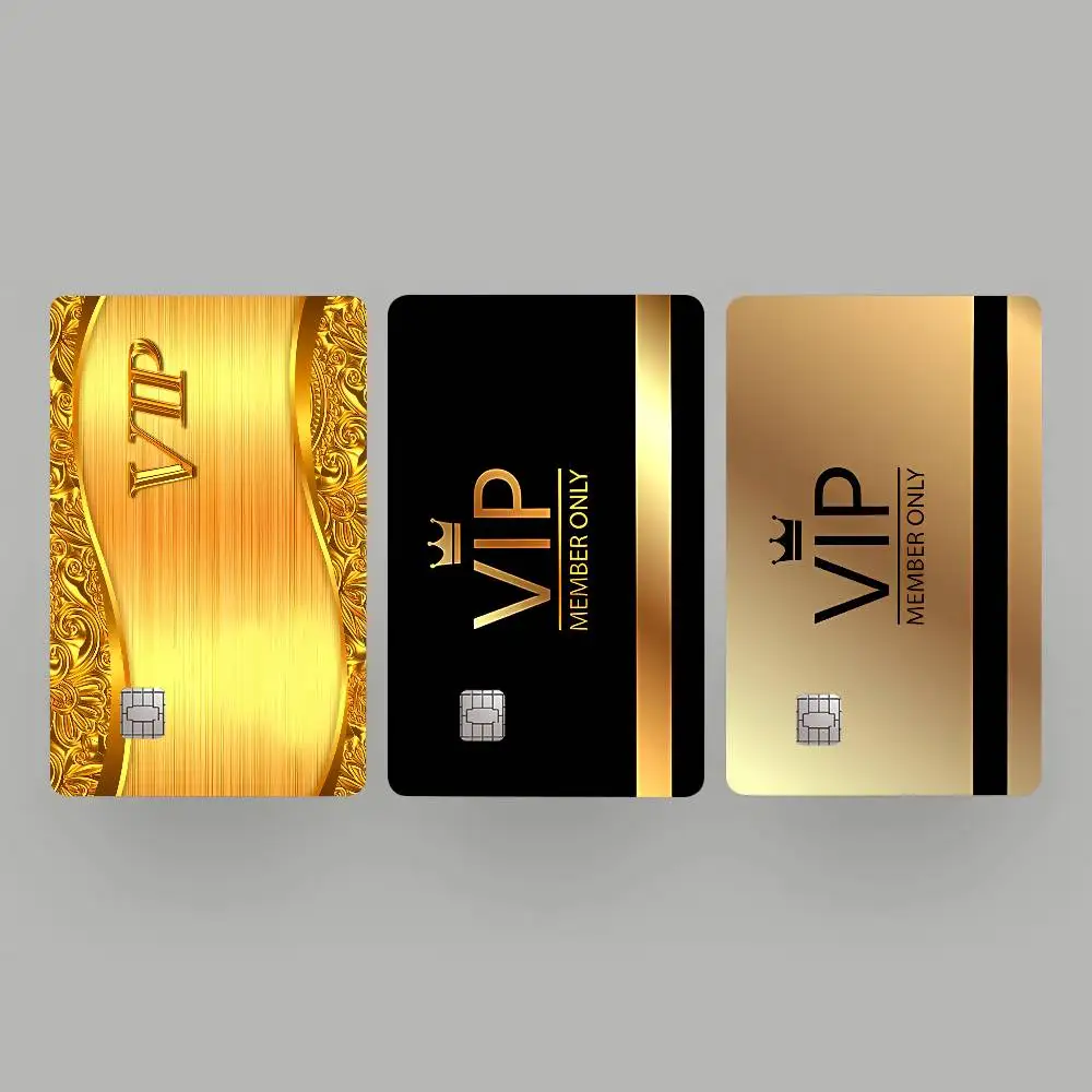 عضو VIP فقط غطاء جلدي مزخرف مقاوم للماء لملصقات بطاقة الائتمان لتمرير حافلة البنك الأمامي #3