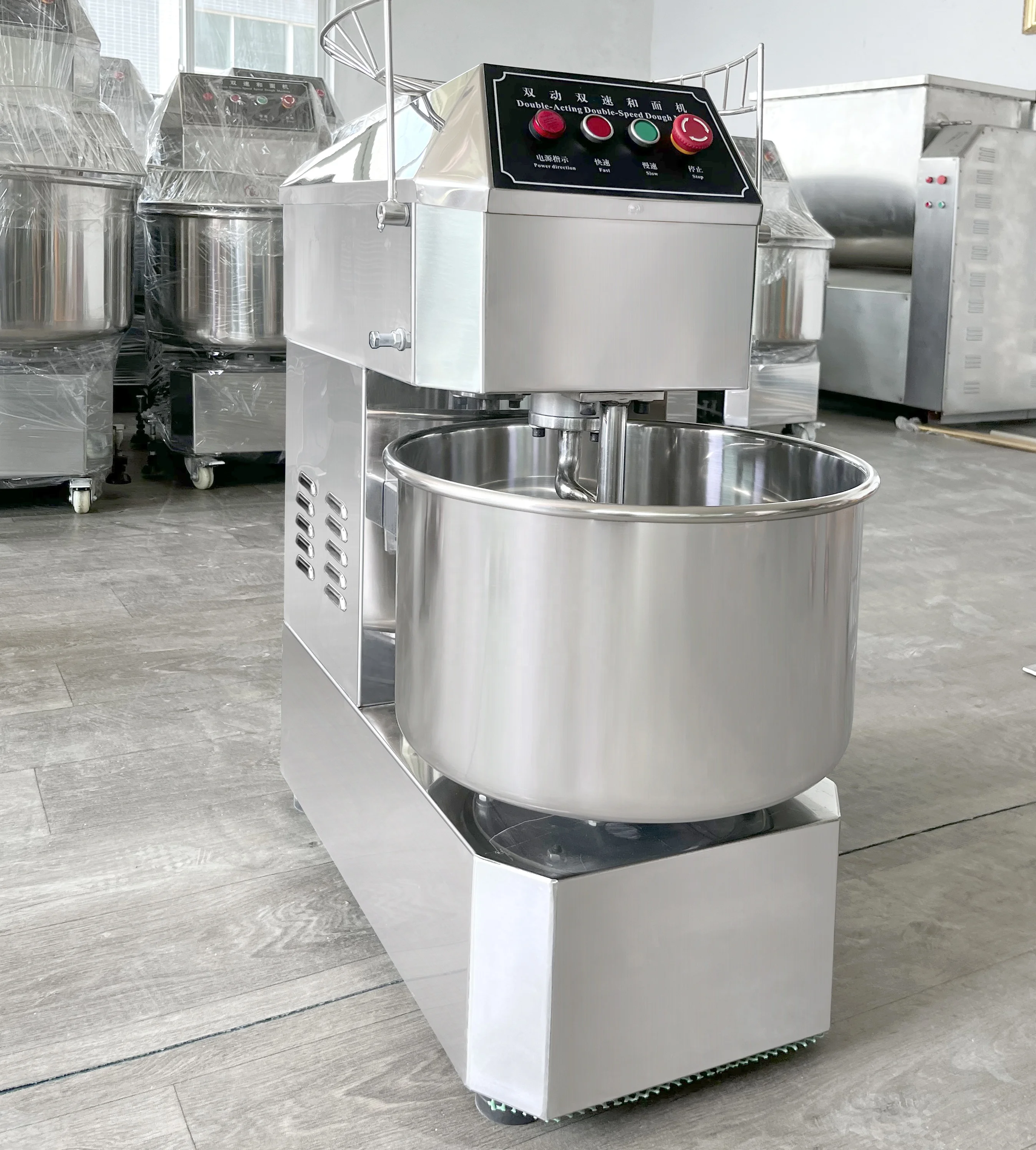Durable Commercial Bread Spiral Dough Mixer 30L 12Kg Dough Kneading Machine Space Saving Design for Store Food Production Site