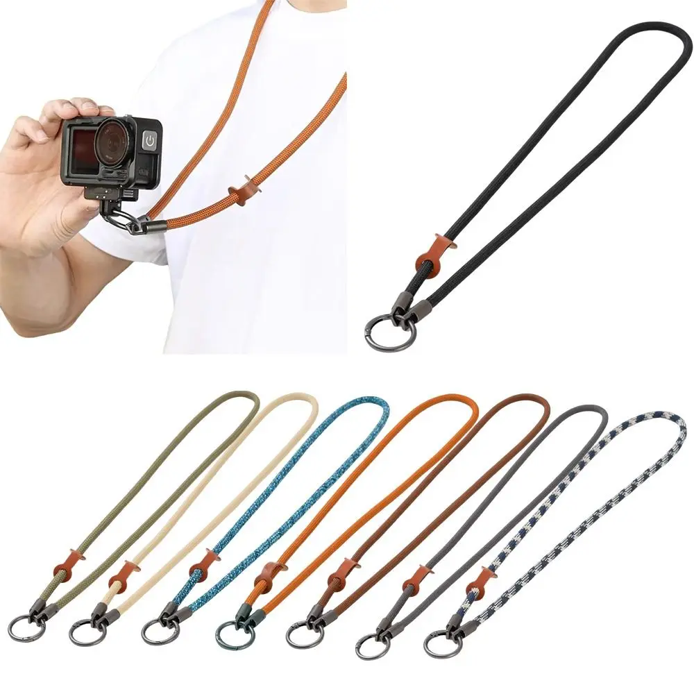 Braided Fabric Camera Anti-Loss Neck Strap Action Camera Lanyard for DJI Action 5 Pro/4/3 Insta360 Series