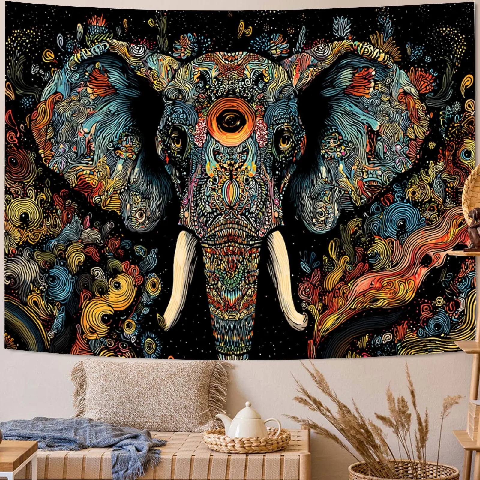 Mysterious and fantastical image Digital printing polyester wall hanging tapestry decorative Living room Office background gift