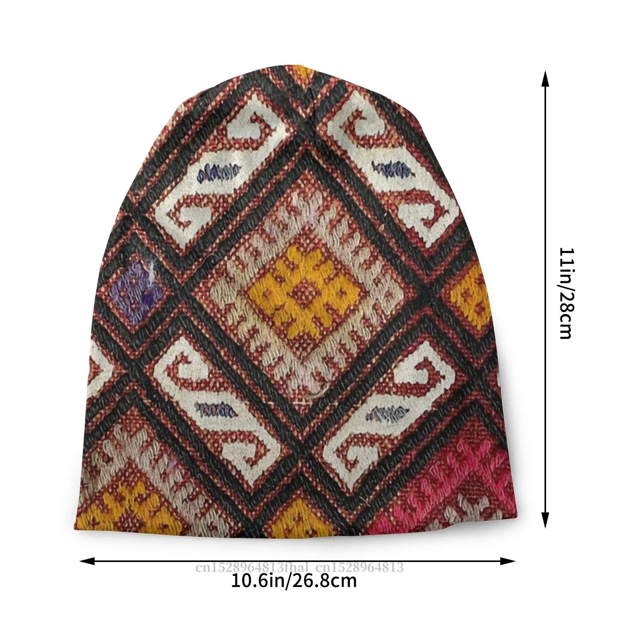 Decorative Kilim Woven Textile Bonnet Homme Fashion Thin Hat Bohemia Style Skullies Beanies Caps For Men Women Style Cotton Hats