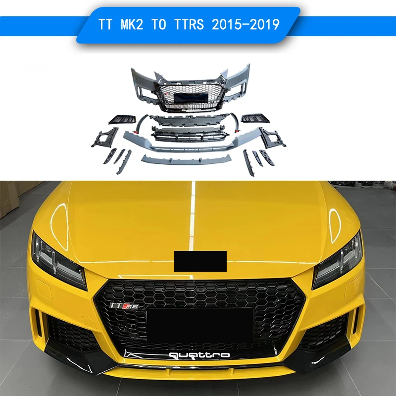 TT TTS 2015-2019 TO TTRS style Bodykit front bumper and grill to TTRS style Grill front bumper 2015-2019 TTRS