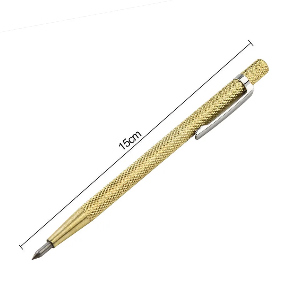 Bolígrafo trazador con punta de carburo dorado para tallar madera cerámica, longitud de 6 pulgadas para una manejo conveniente, diseño exquisito