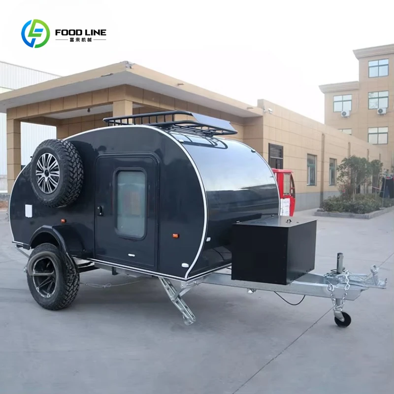 

Factory Custom Mini Off Road Teardrop Caravan Slide in Camper Van Trailers Camping Caravan Small Travel Trailer for Sale