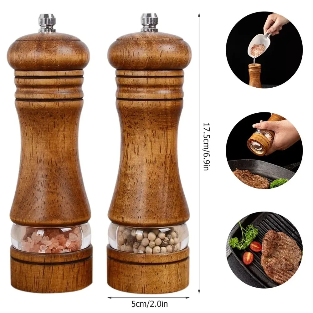 Spice Salt Grinder Adjustable Manual Pepper Grinder Ceramic Rotor Salt Pepper Mill Kitchen Tool Grinding Bottle Home Cooking