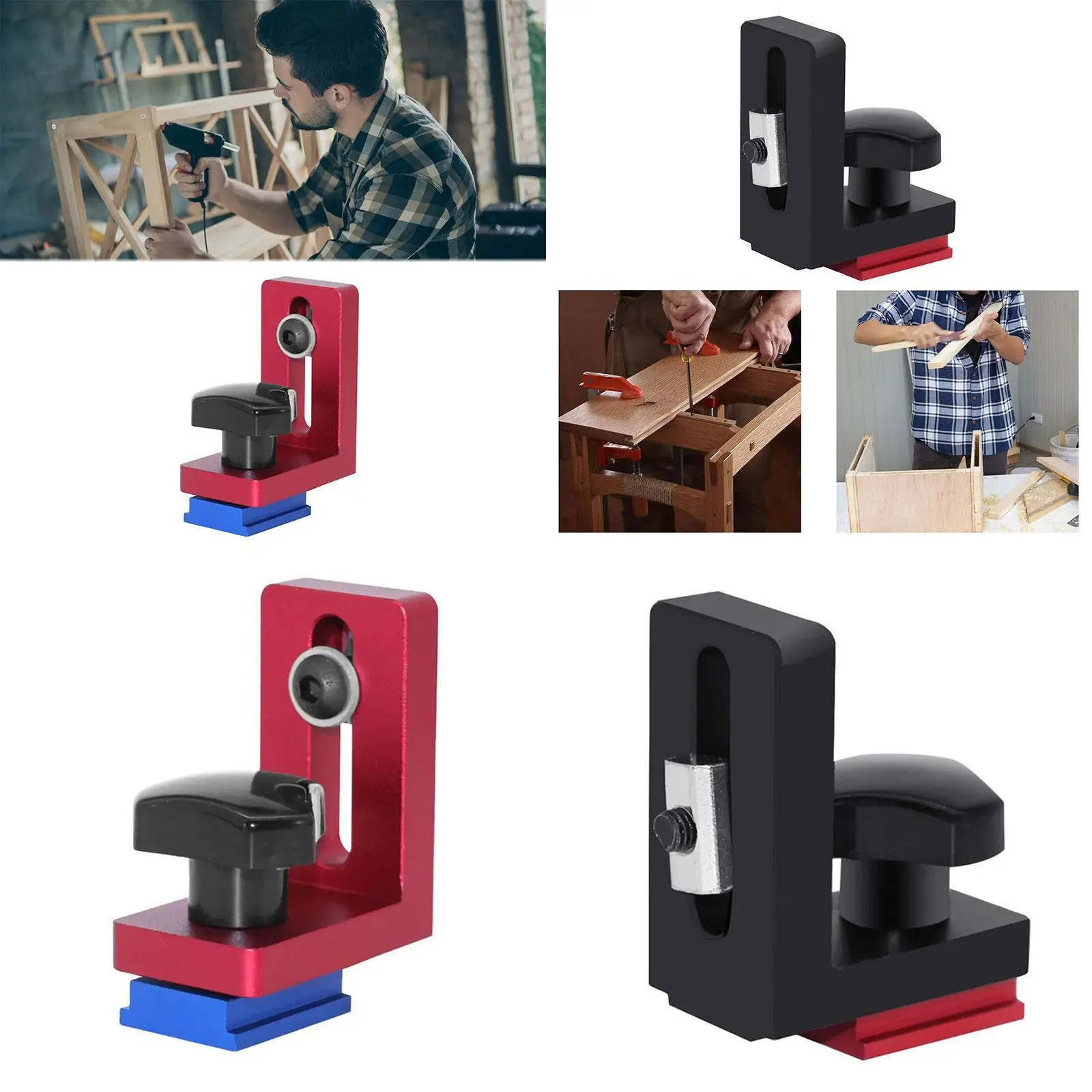 

T Slot Miter Track Stop Sliding Miter T Track Slot Miter Gauge Connector for Milling Precision Table Saws Standard T Track Stop