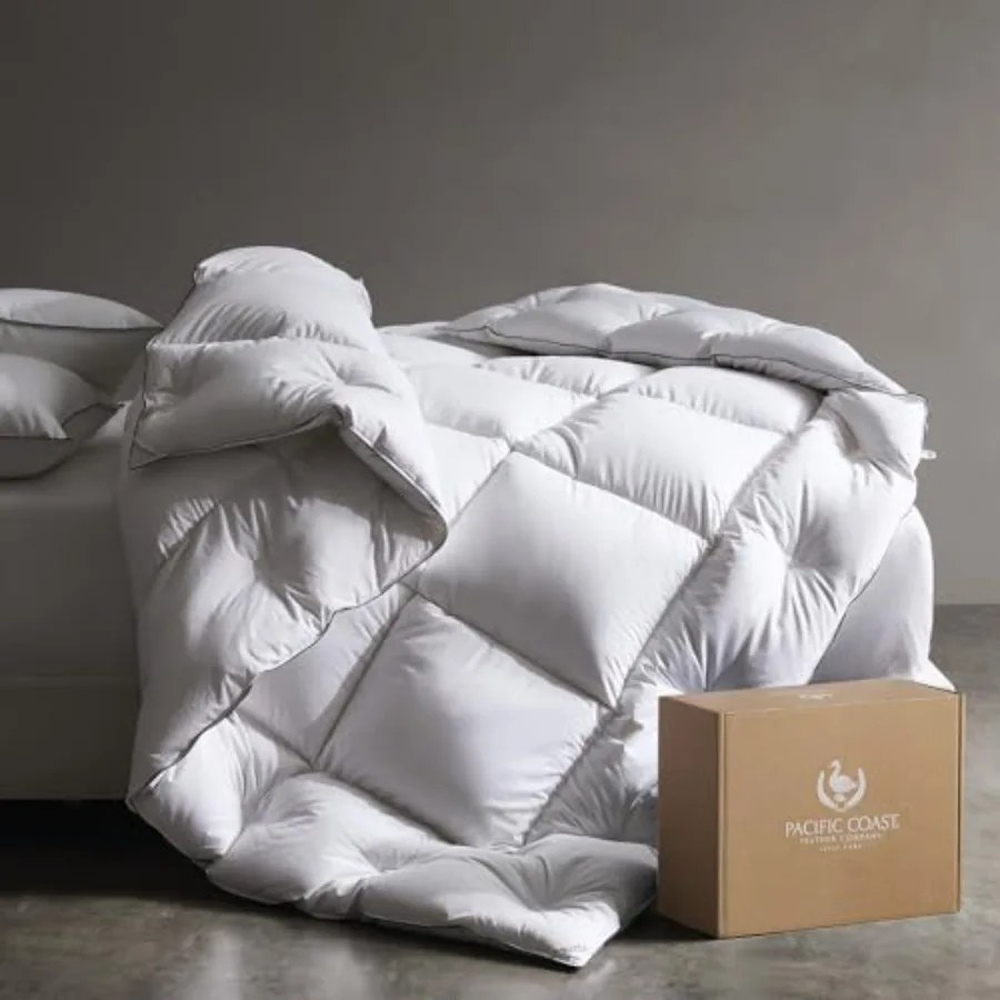 

Twin Size Down Comforter 100 Cotton Duvet Insert Extra Fluffy White Ultra-Soft Breathable All Season Hotel Luxury Bedding with