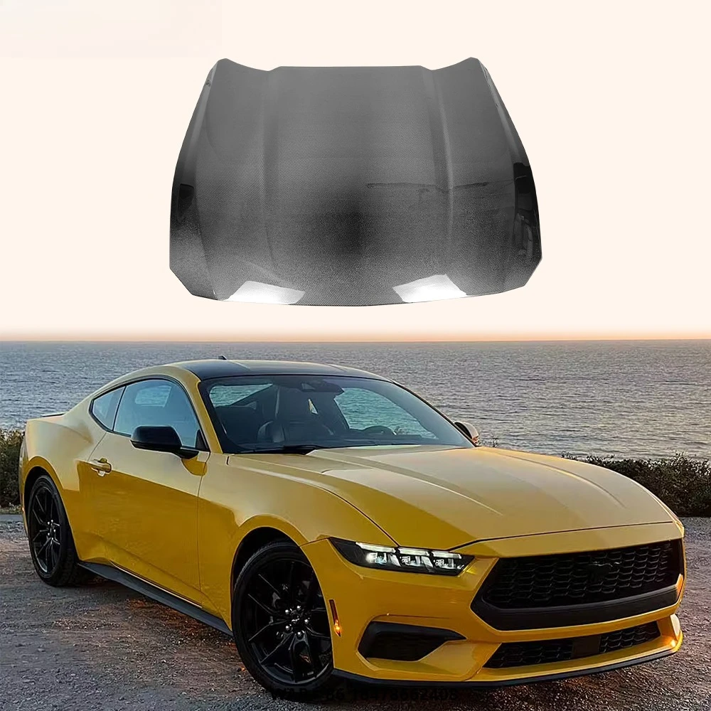 For Ford 2024+ Mustang S650 2 Door GT Carbon OE Style Front Vented Cooling Hood