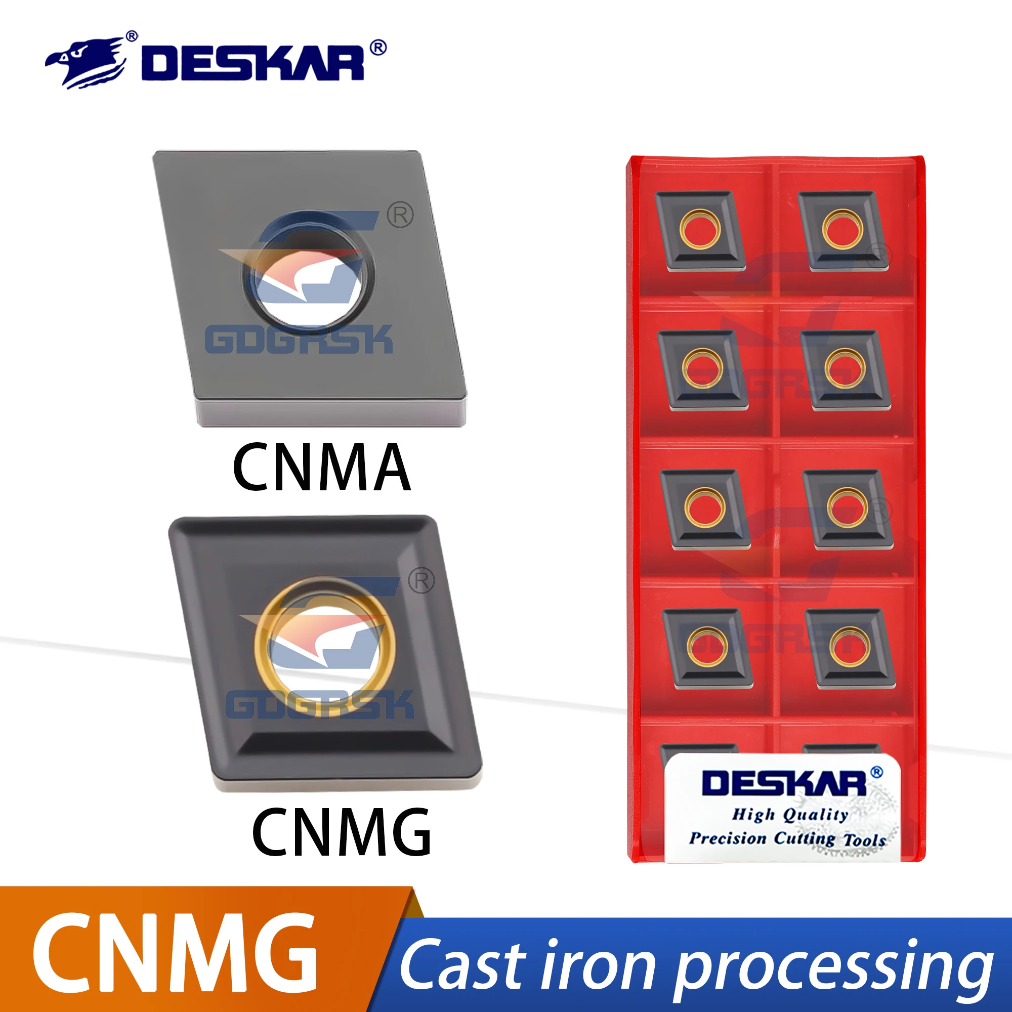 

DESKAR 100% Original Numerical Control Outer Lathe Cast Iron Lathe Blade CNMG120404 CNMA120408 LF3018 Diamond Rhombus Turn Blade