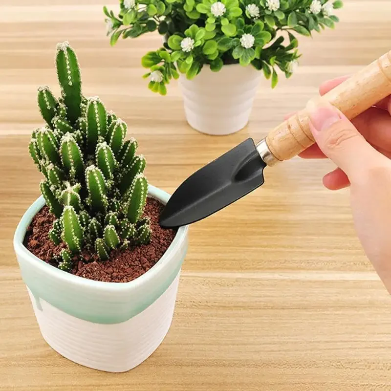 3PCS/Set Mini Garden Shovels Claw Tool With Wooden Handles DIY Garden Hand Tools For Limited Areas Flower Pots Garden  Tools