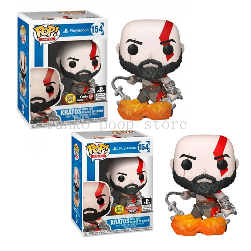 FUNKO POP Dios de la guerra KRATOS # 154 Colección de figuras de acción, juguetes modelo para niños, regalos de cumpleaños