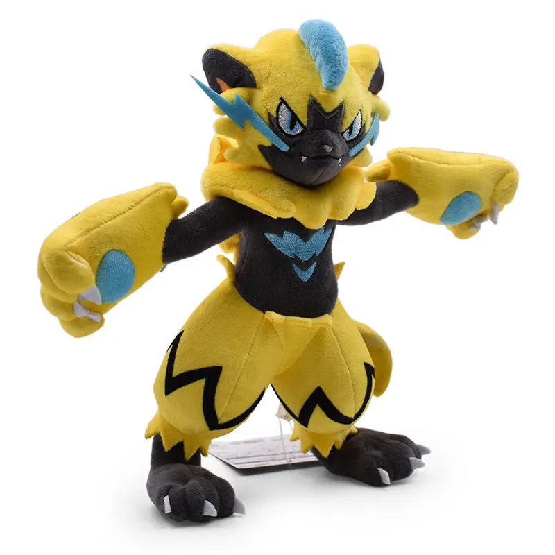 超クールなポケモンぬいぐるみゼラオラ、手が動かせるぬいぐるみ人形、伝説の獣、コレクタブルお土産おもちゃ
