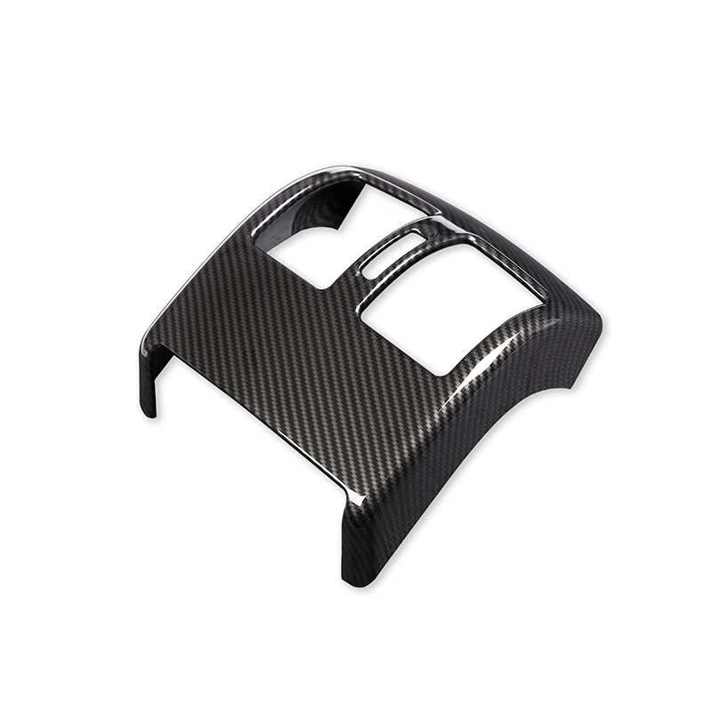 Carbon Fiber For Mercedes Benz C Class W204 2008-2013 ABS Car Rear Air Conditioning Vent Decorative Frame Trim Accessories