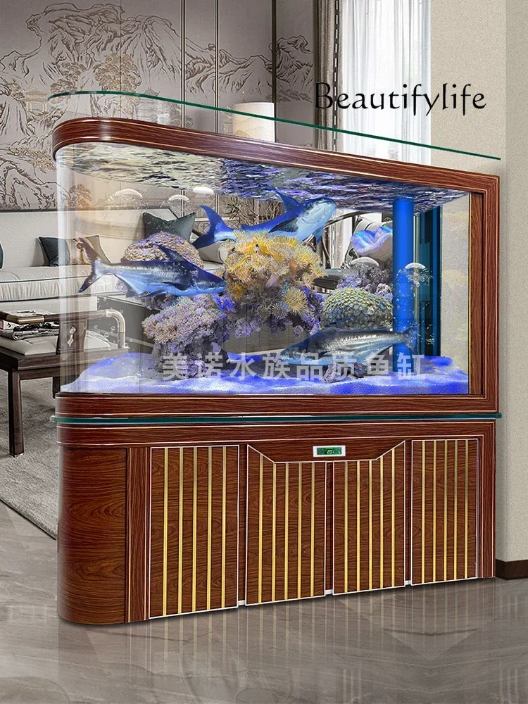 NV Bullet fish tank living room type household glass screen smart aquarium W