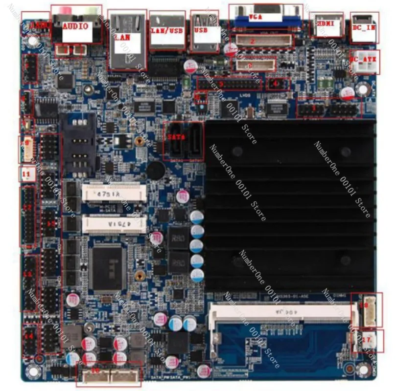 MI-J1900SL Industrial Control Computer Motherboard Network Advertising Machine Motherboard Computer All-in-One Motherboard