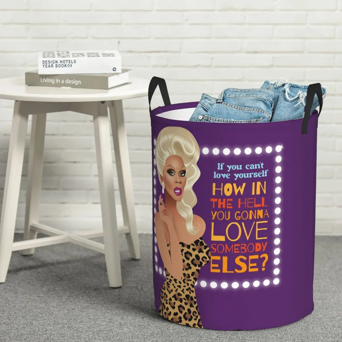 

Корзина для белья Laundry Collector Drag Queen Royalty RuPaul's Drag Race Rupaul RPDR, складная, большая, для хранения, для детского белья