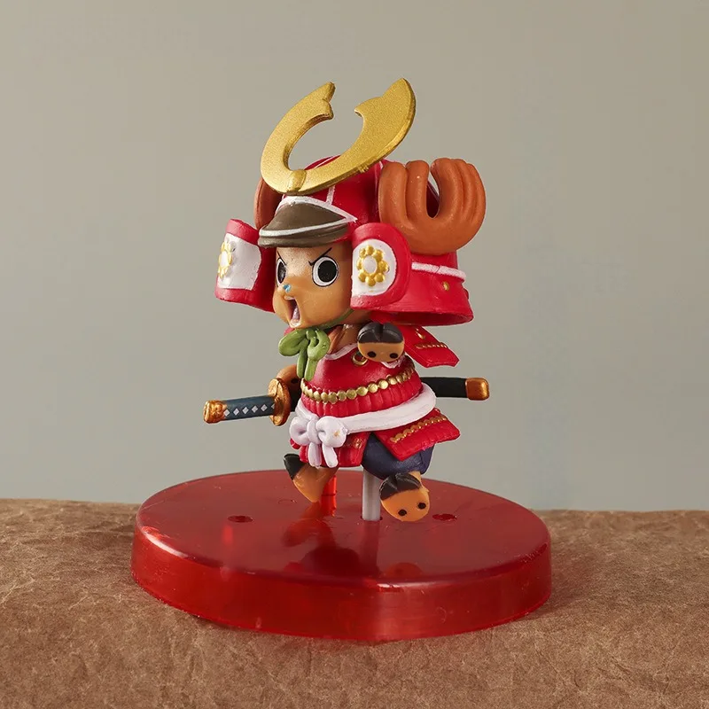 Bandai 7 centimetri Anime One Piece Rufy Chopper Figura Samurai vestito Figurine Action Figurine PVC Modello Collezione di Bambole Giocattolo Regalo Per Bambini