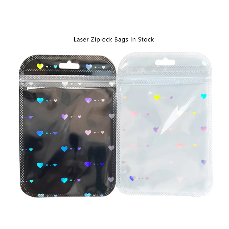 200pcs/lot New Laser Plastic Ziplock Bag Mobile Phone Case Packaging Bags Available in a variety of sizes