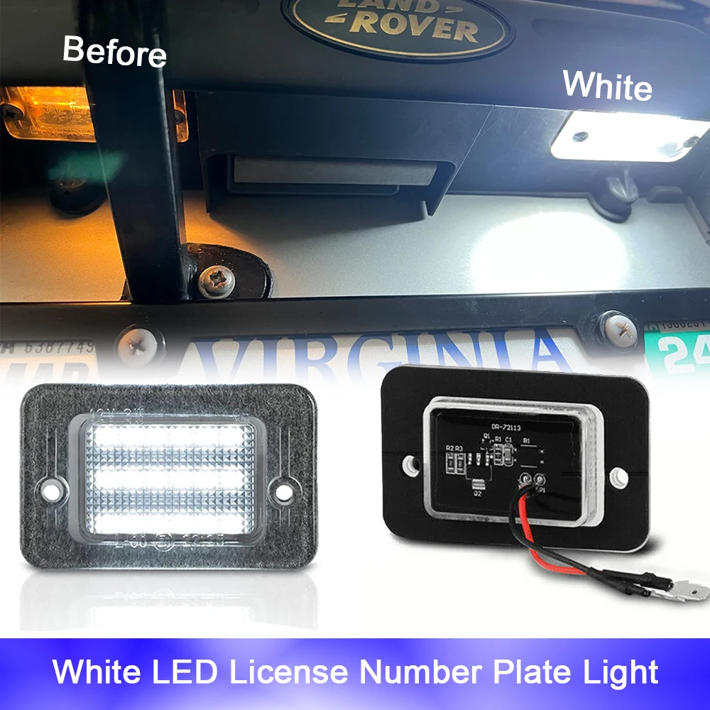 

For Land Rover Discovery 1 2 Series L318 1994-2004 Rear Tail LED License Number Plate Lights 6000K Free Error