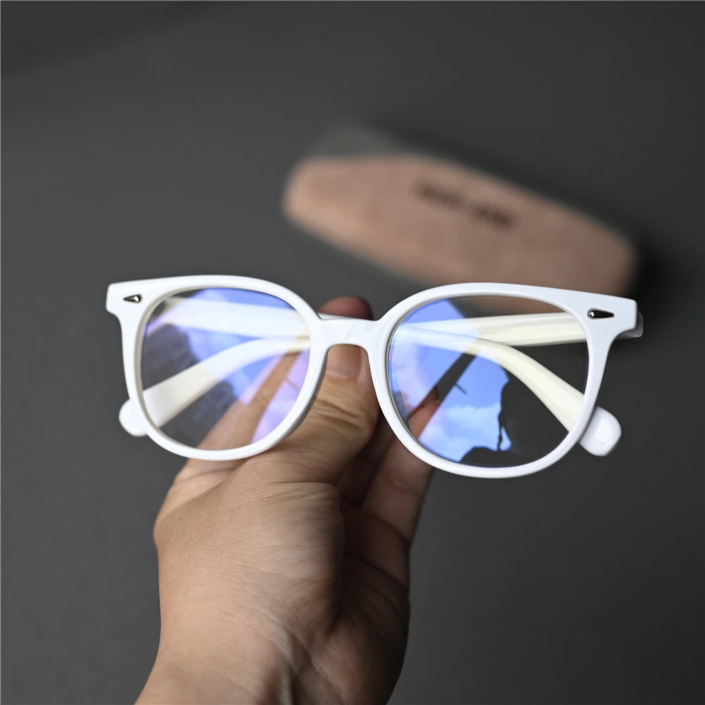 Vazrobe White Eyeglasses Frame Women Men Fashion Clear Myopia Glasses Female Anti Blue Light 0 -100 150 200 250 300 Spectacles