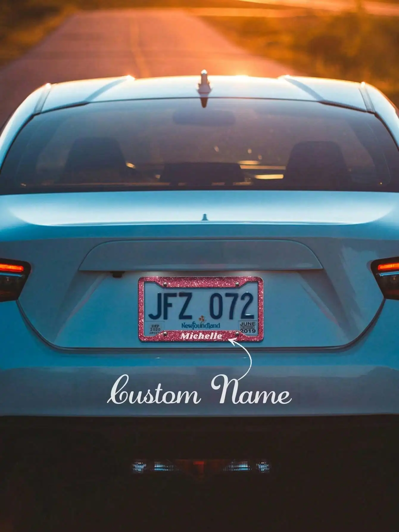 Custom Name License Plate Frame Engraved Aluminum Alloy Car Tag Holder Gift For Couples New Driver Mom Dad Valentine Birthday