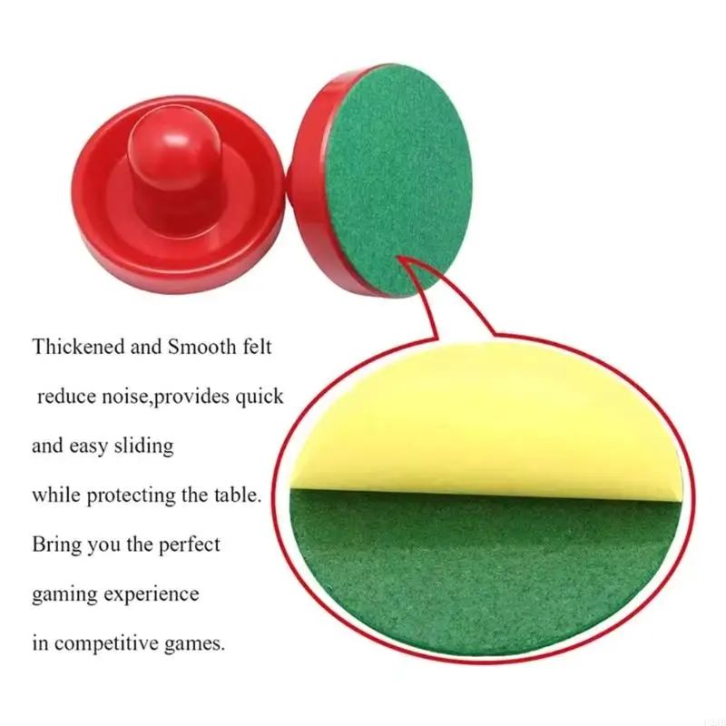 U2JB 10pcs Auto adesivo Substituição feltro Substituição Verde Fellow Pad Air Hockey Table Felt Pusher Table Game Acessórios