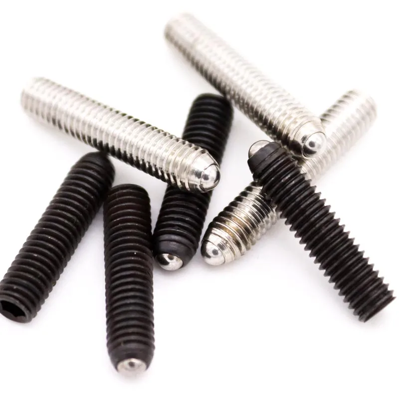 

1/2/5/10pcs M3 M4 M5 M6 M8 M10 M12 M16 Black 12.9 304 stainless steel Hex Socket Spring Ball Plunger Grub Bolt Point Set Screw