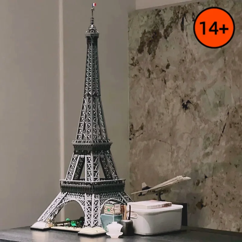 Décoration d'intérieur, modèle d'architecture de la grande tour Eiffel de 1,49 m, 10001 pièces, 10307 blocs de construction, briques d'assemblage DIY, jouets, cadeaux pour adultes