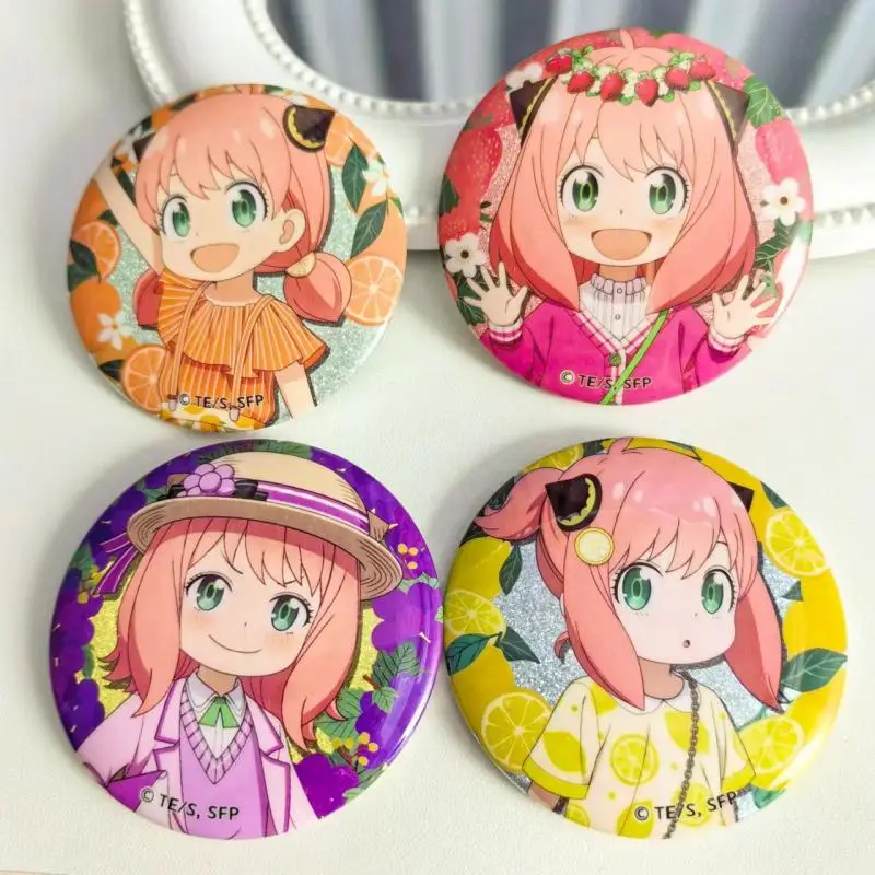 Kawaii Anime SPY x FAMILY Anya Forger Lovely Badge Cute Cartoon Anya Anime Peripheral Pendant Brooch Toys for Girls