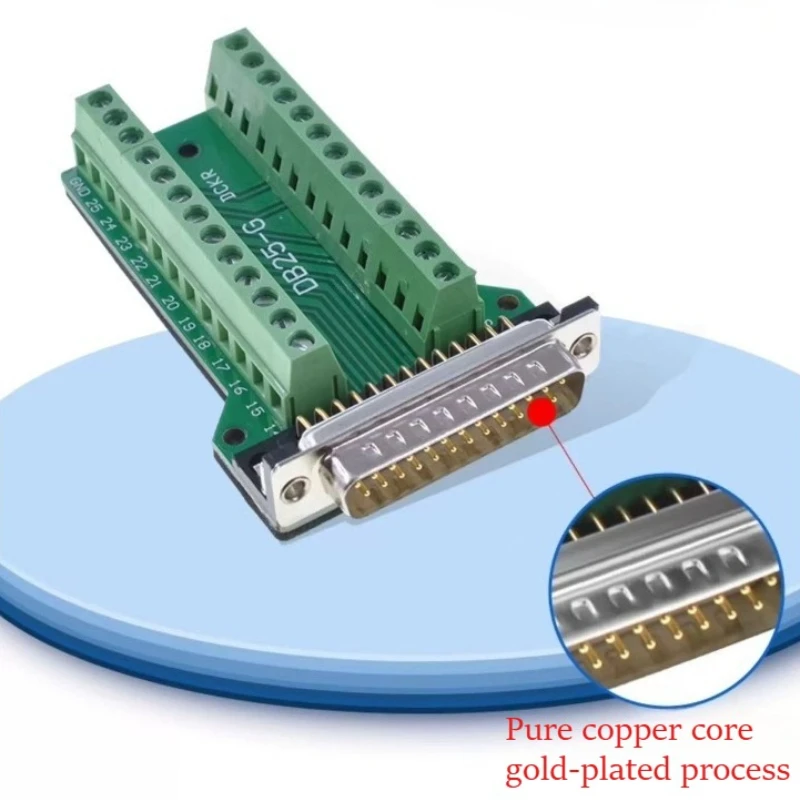 DB25 D-SUB 25Pin Terminal Signal Module PCB Adapter Board RS232 Male Female Connectors
