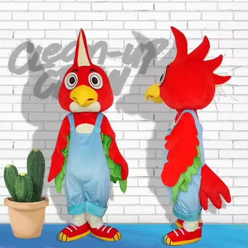 Funny Chicken Cartoon Mascot Costume Adult Walking Big Rooster Walking Doll Clothing Head Cover Performance Prop Clothing