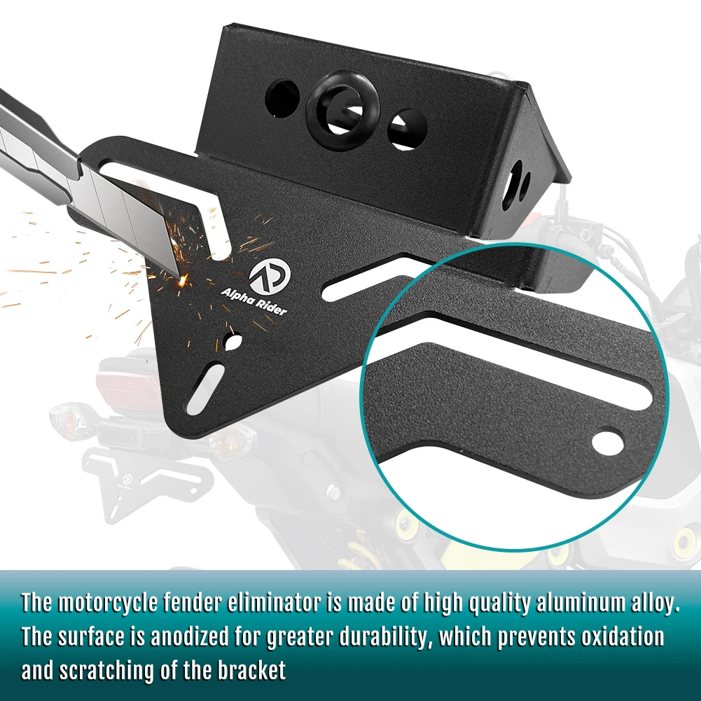 Motorcycle License Plate Holder Installation Bracket Set For Honda MSX125 Grom 2022 2023 2024