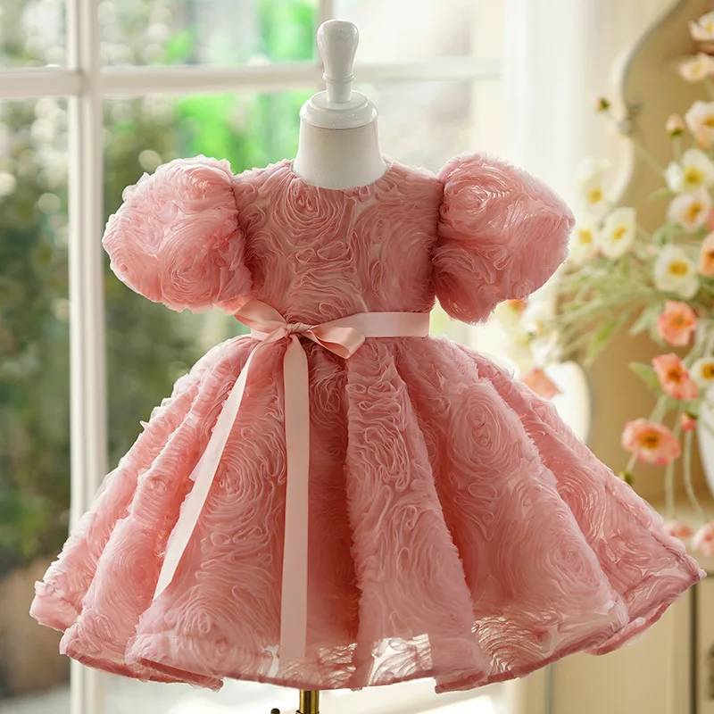 puffy-2024-flower-girl-dresses-knee-length-glitter-wedding-party-dress-bow-toddler-baby-birthday-pageant-ballet-tutu-dress