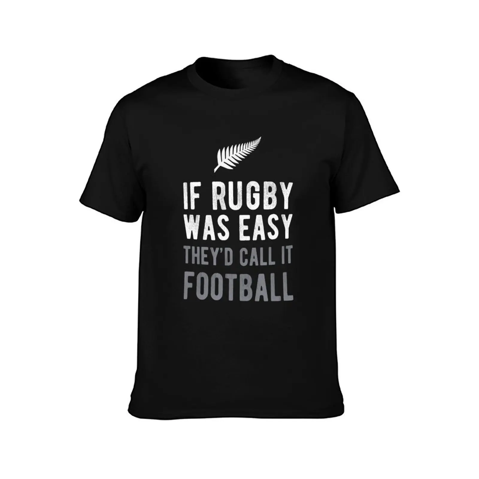Funny Rugby Silver Fern Football New Zealand NZ Sport T-Shirt Novelty Graphic Tee Shirt T-Shirt