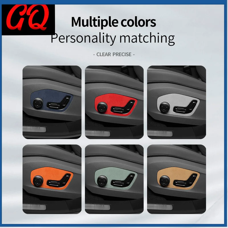 

For ZEEKR 001 2024 Alcantara Suede Car Seat Adjustment Switch Panel Cover Sticker Car Interior Accessories