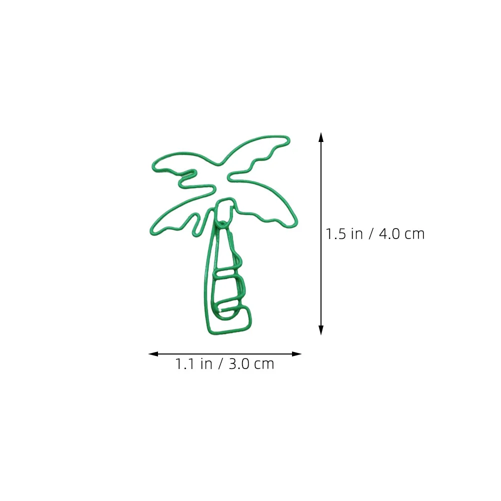 20 шт. скрепки для бумаг с кокосом, милые скрепки для свадьбы, закладки, школьные канцелярские принадлежности, металлический файл